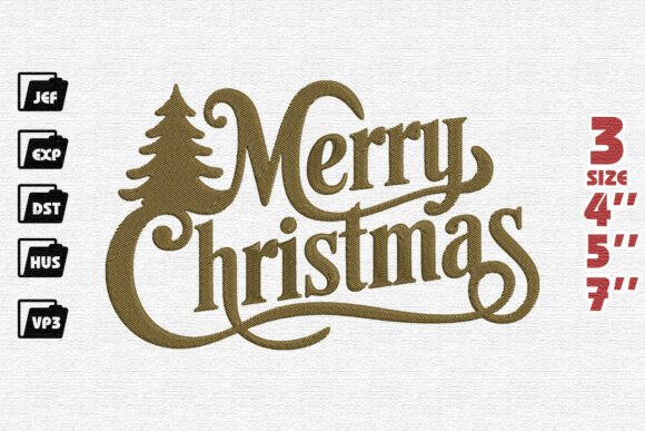 Elegant Merry Christmas Tree Flourish Embroidery Review