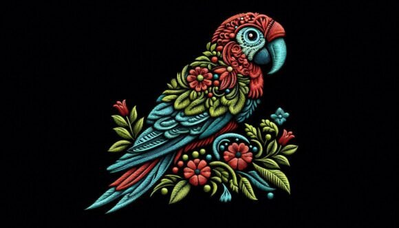 Embroidery Style Parrots: A Designer Review