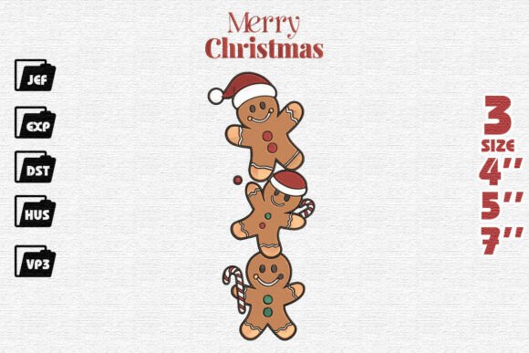 Merry Christmas Gingerbread Man Stack Embroidery Review