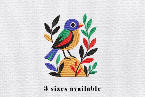 Review: Colorful Bird Embroidery Design File for Sweatshirts